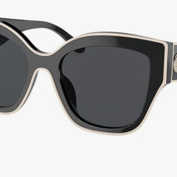 Tory Burch Sunglasses TY 7184 U 192987 Black With Ivory Piping - Picture 3 of 15